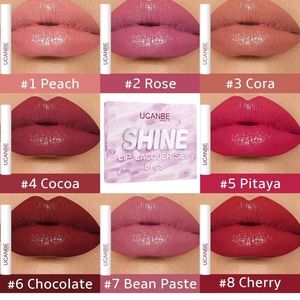 UCANBE 8 Lightly Glossy Lipstick Set